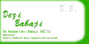 dezi babaji business card